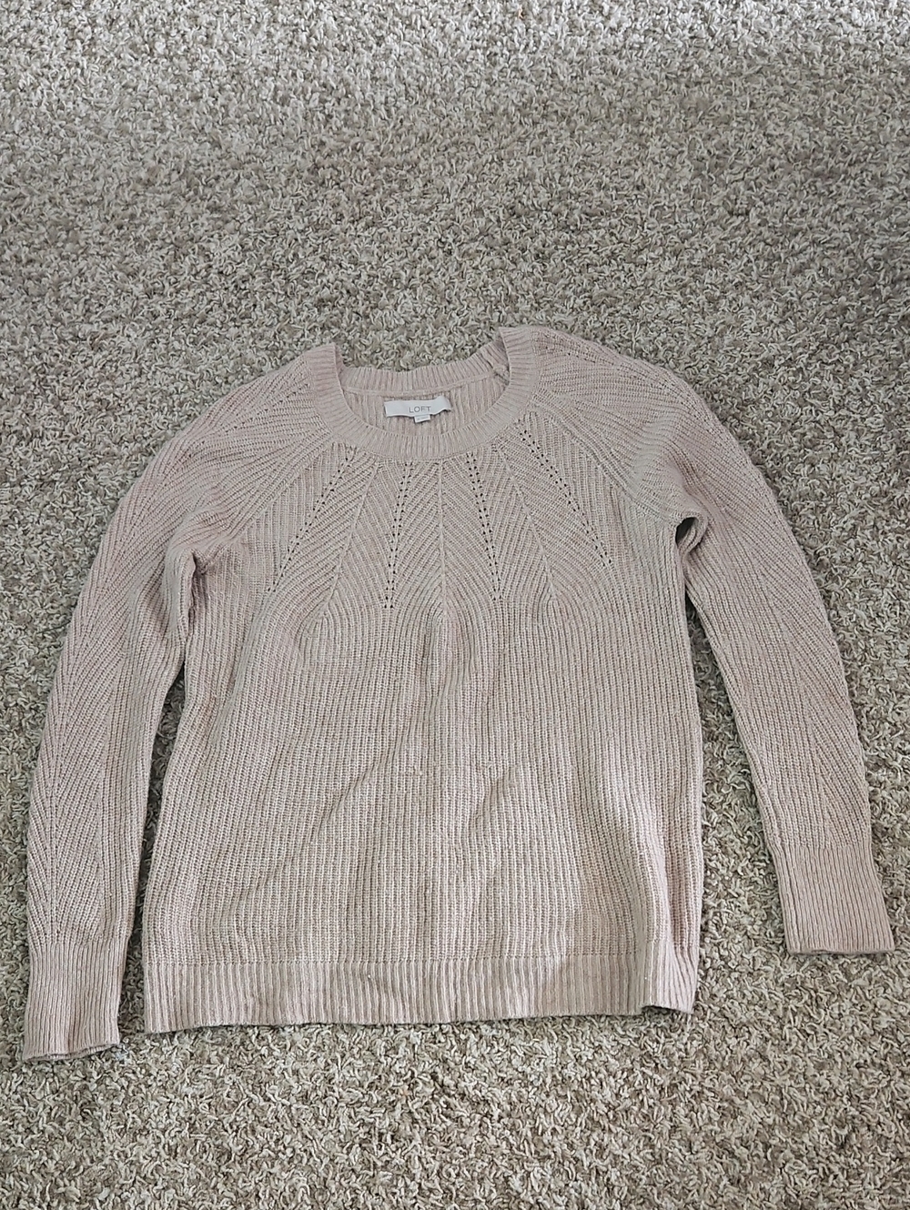 LOFT Ribbed Crewneck Sweater